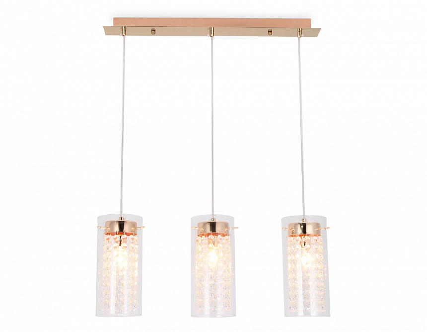 TR3663/3 GD/CL золото/прозрачный E14/3 max 40W 560*110*800